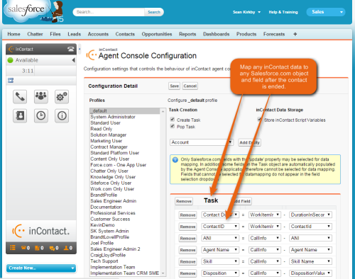 incontact agent for salesforce 1