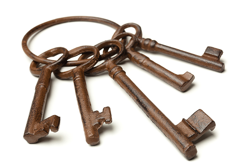 old rusty keys